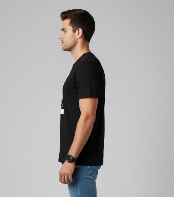 Men’s Outlaws Christmas Printed T-Shirt – 100% Cotton Festive Casual Wear