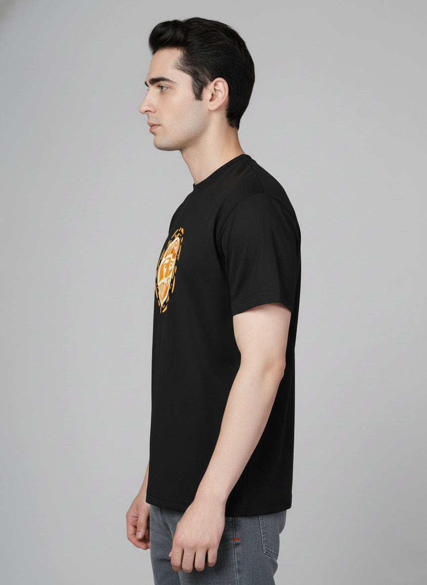 Men’s Outlaws Regular Printed T-Shirt – 100% Cotton Casual Wear