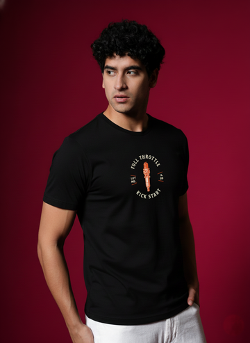 Men’s Outlaws Regular Printed T-Shirt – 100% Cotton Casual Wear