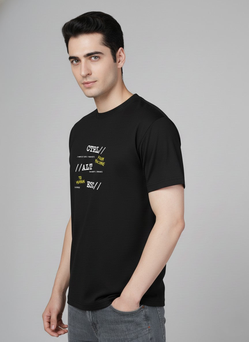 Men’s Outlaws Regular Printed T-Shirt – 100% Cotton Casual Wear