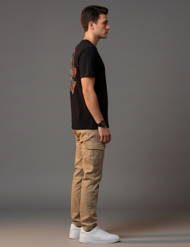 Men’s Outlaws Regular Printed T-Shirt – 100% Cotton Casual Wear