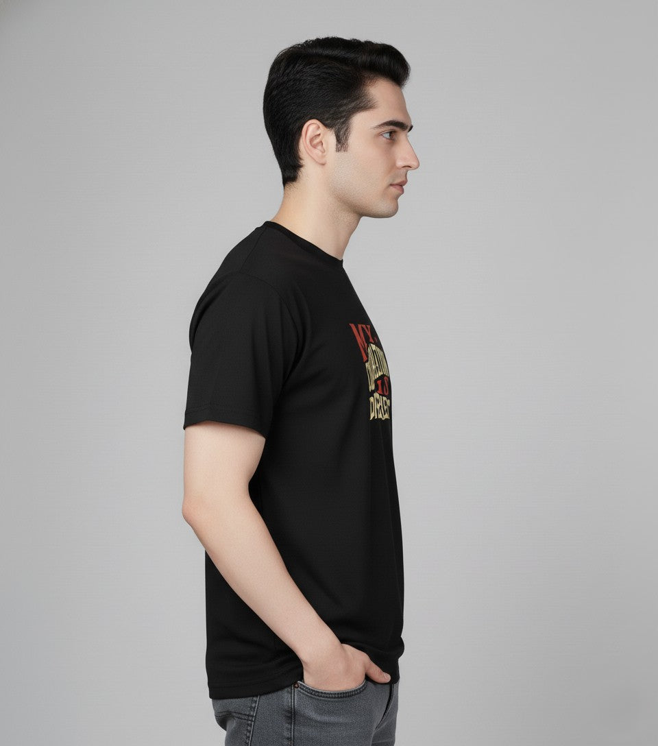 Men’s Outlaws Regular Printed T-Shirt – 100% Cotton Casual Wear