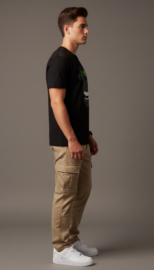 Men’s Outlaws Regular Printed T-Shirt – 100% Cotton Casual Wear