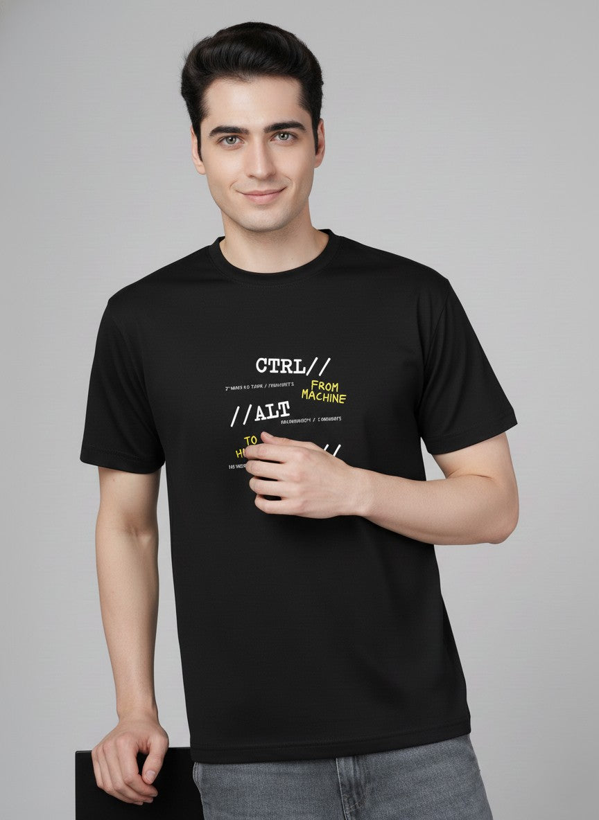 Men’s Outlaws Regular Printed T-Shirt – 100% Cotton Casual Wear