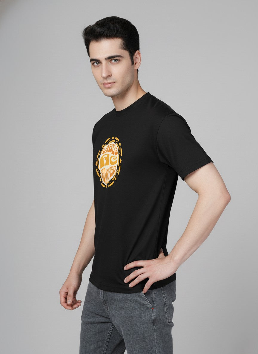 Men’s Outlaws Regular Printed T-Shirt – 100% Cotton Casual Wear