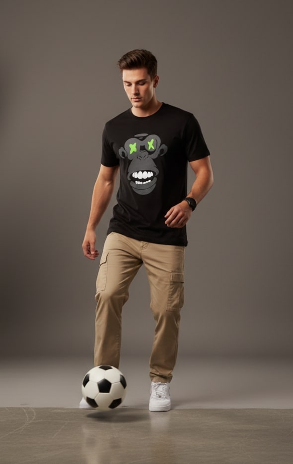 Men’s Outlaws Regular Printed T-Shirt – 100% Cotton Casual Wear