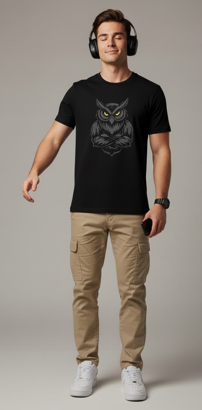 Men’s Outlaws Regular Printed T-Shirt – 100% Cotton Casual Wear