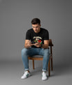 Men’s Outlaws Christmas Printed T-Shirt – 100% Cotton Festive Casual Wear