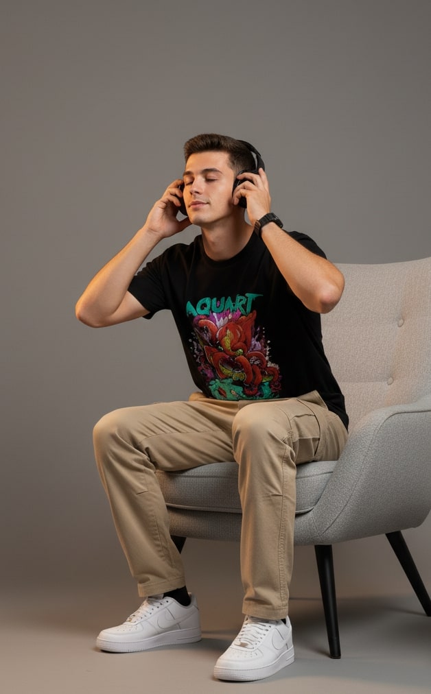 Men’s Outlaws Regular Printed T-Shirt – 100% Cotton Casual Wear