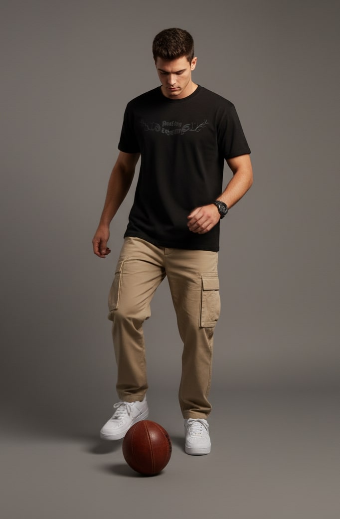 Men’s Outlaws Regular Printed T-Shirt – 100% Cotton Casual Wear