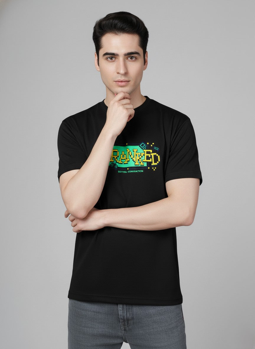 Men’s Outlaws Regular Printed T-Shirt – 100% Cotton Casual Wear