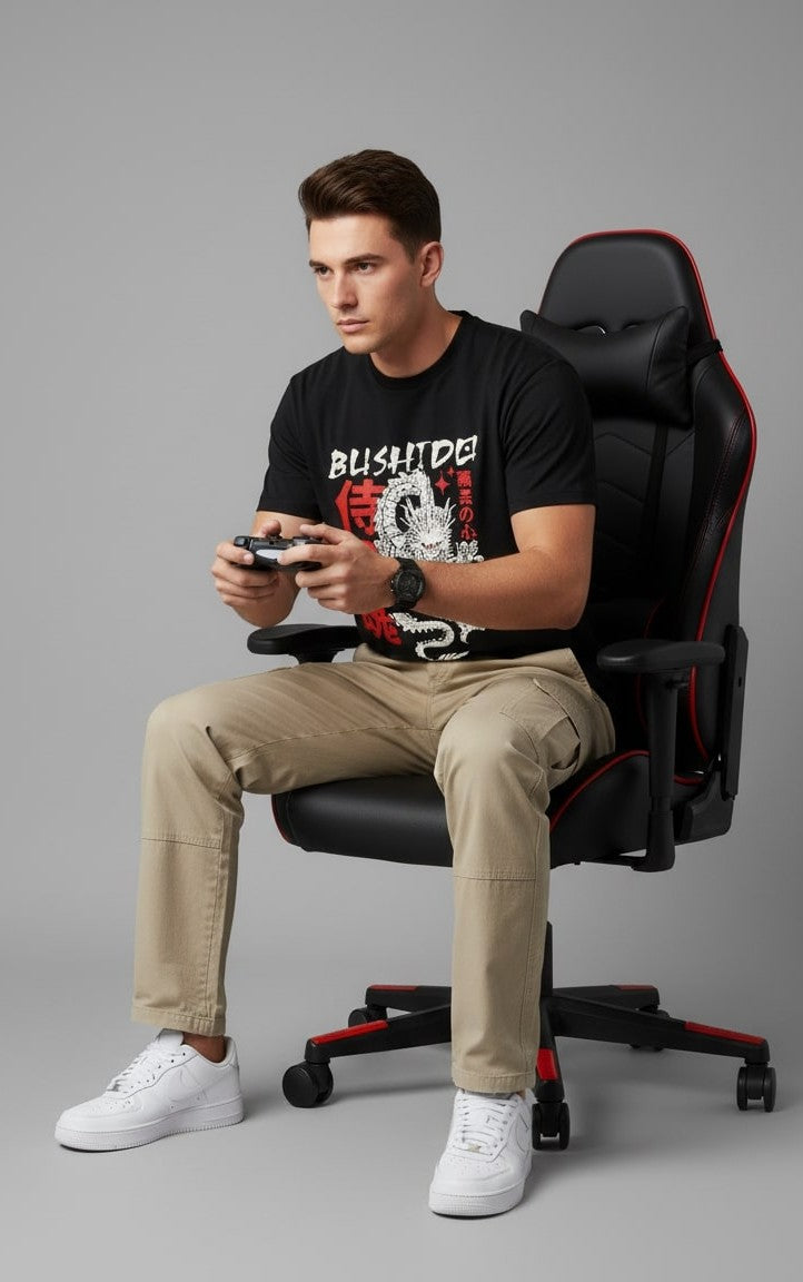 Men’s Outlaws Regular Printed T-Shirt – 100% Cotton Casual Wear