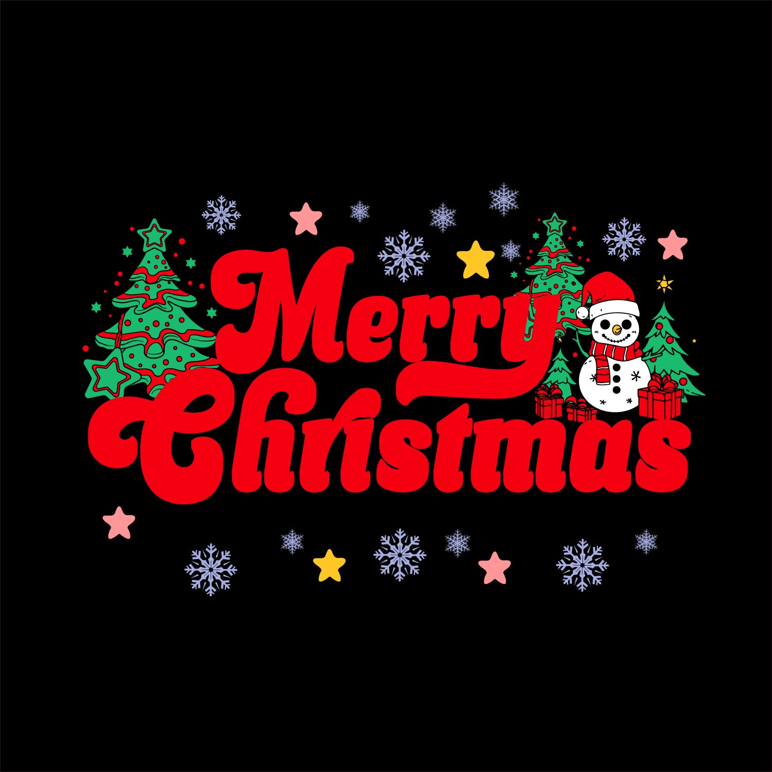 Men’s Outlaws Christmas Printed T-Shirt – 100% Cotton Festive Casual Wear