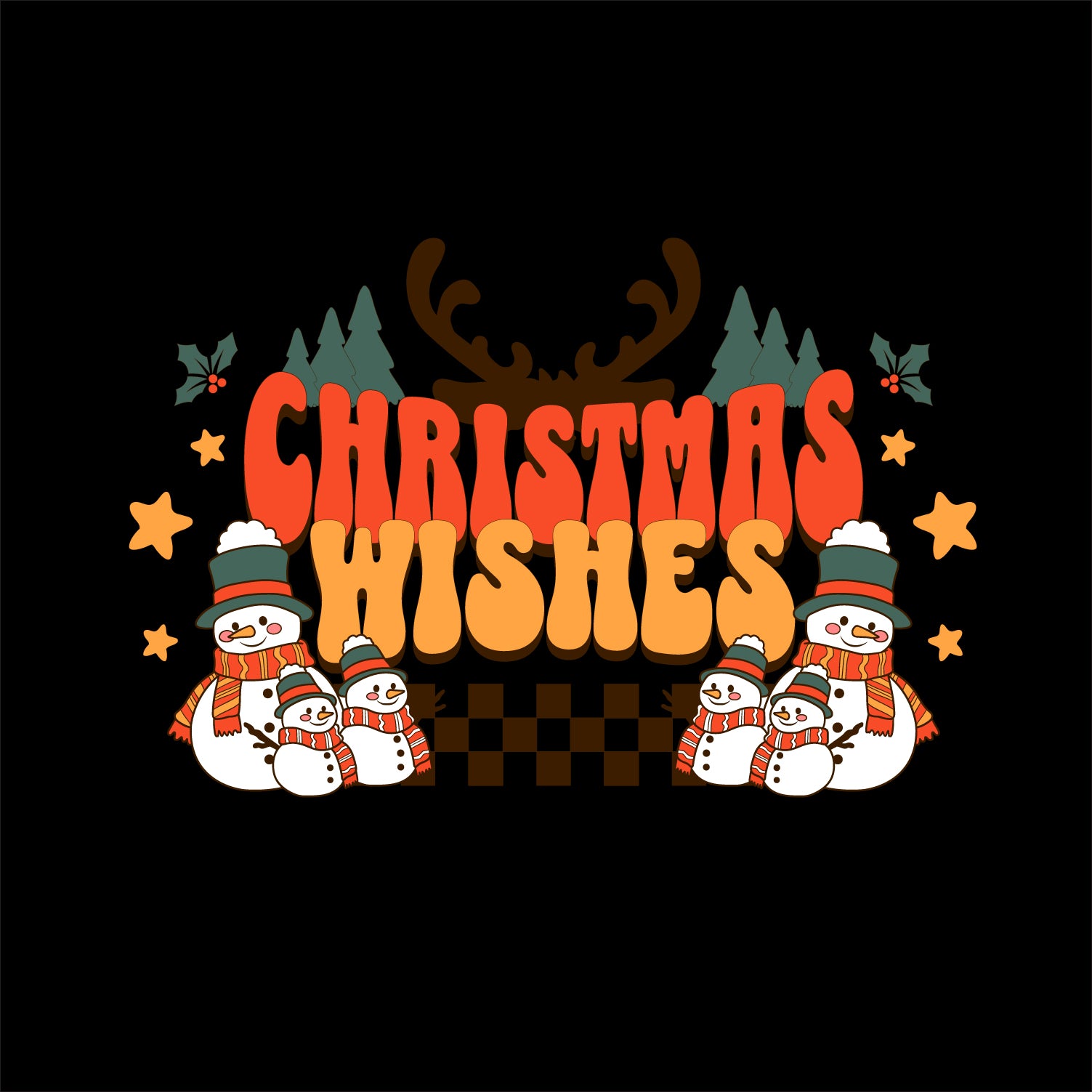 Men’s Outlaws Christmas Printed T-Shirt – 100% Cotton Festive Casual Wear