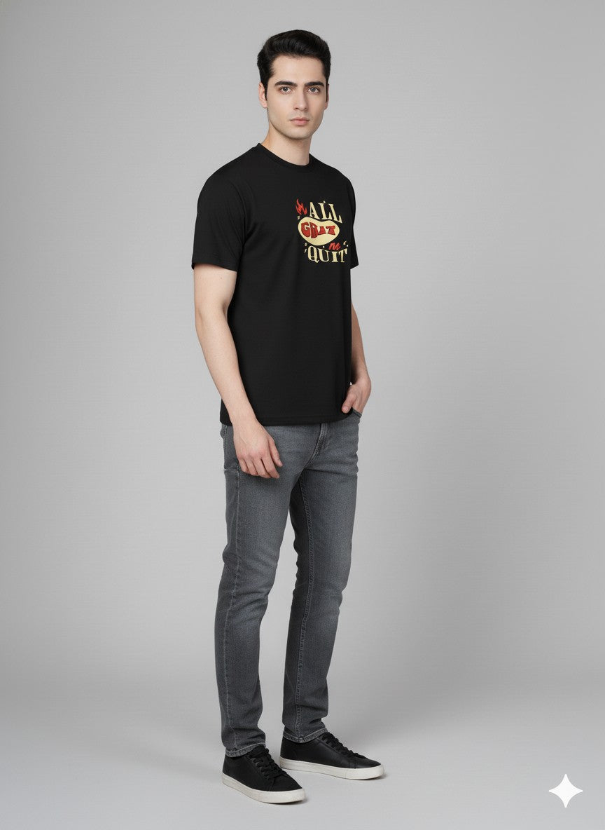 Men’s Outlaws Regular Printed T-Shirt – 100% Cotton Casual Wear