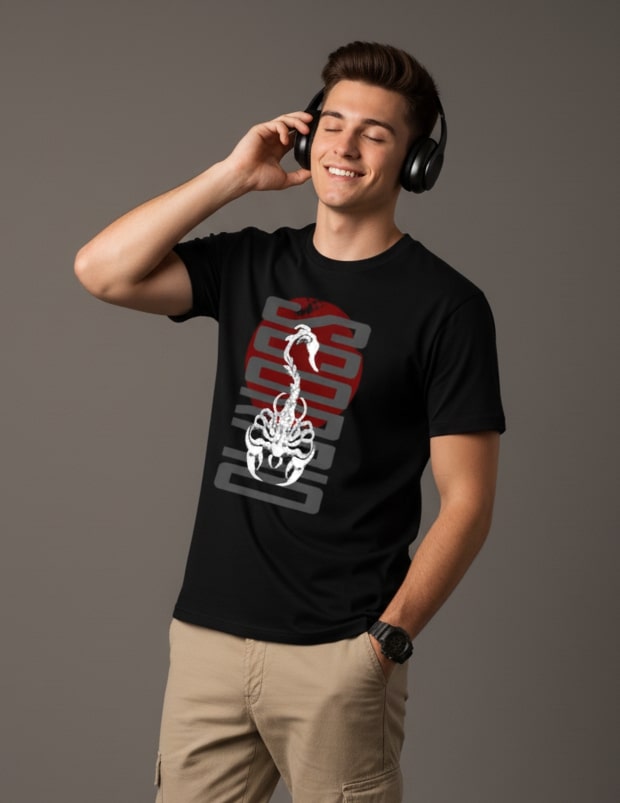 Men’s Outlaws Regular Printed T-Shirt – 100% Cotton Casual Wear