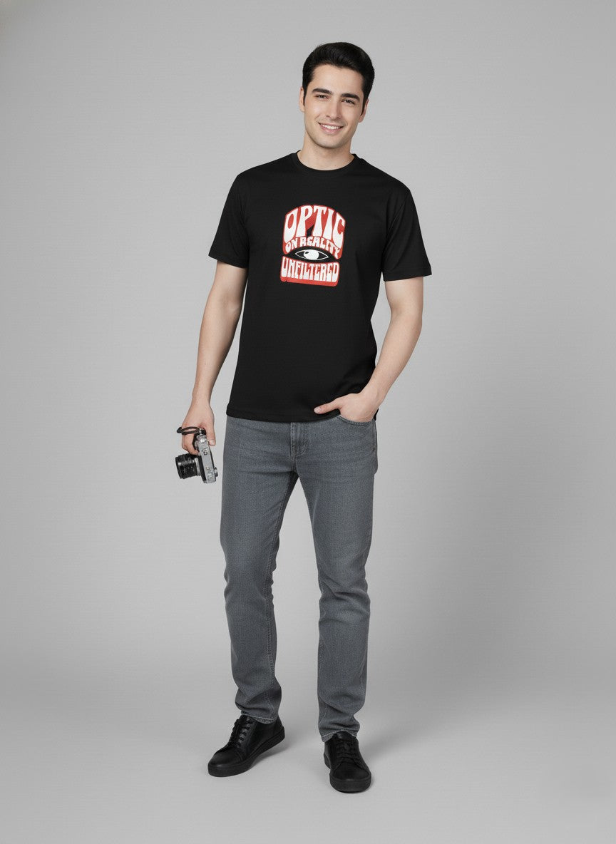 Men’s Outlaws Regular Printed T-Shirt – 100% Cotton Casual Wear