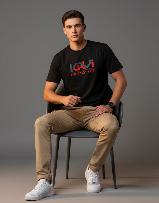 Men’s Outlaws Regular Printed T-Shirt – 100% Cotton Casual Wear