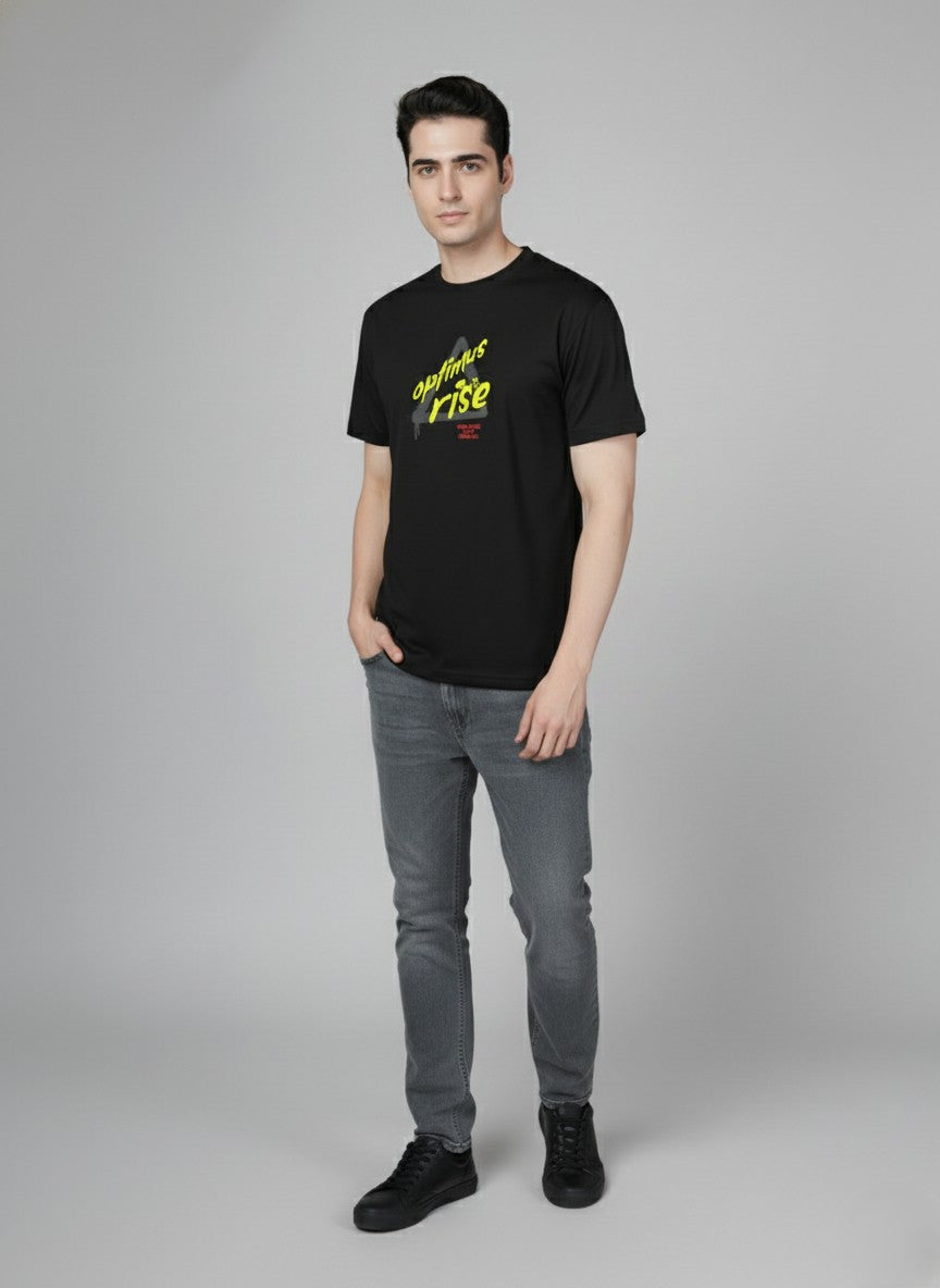 Men’s Outlaws Regular Printed T-Shirt – 100% Cotton Casual Wear