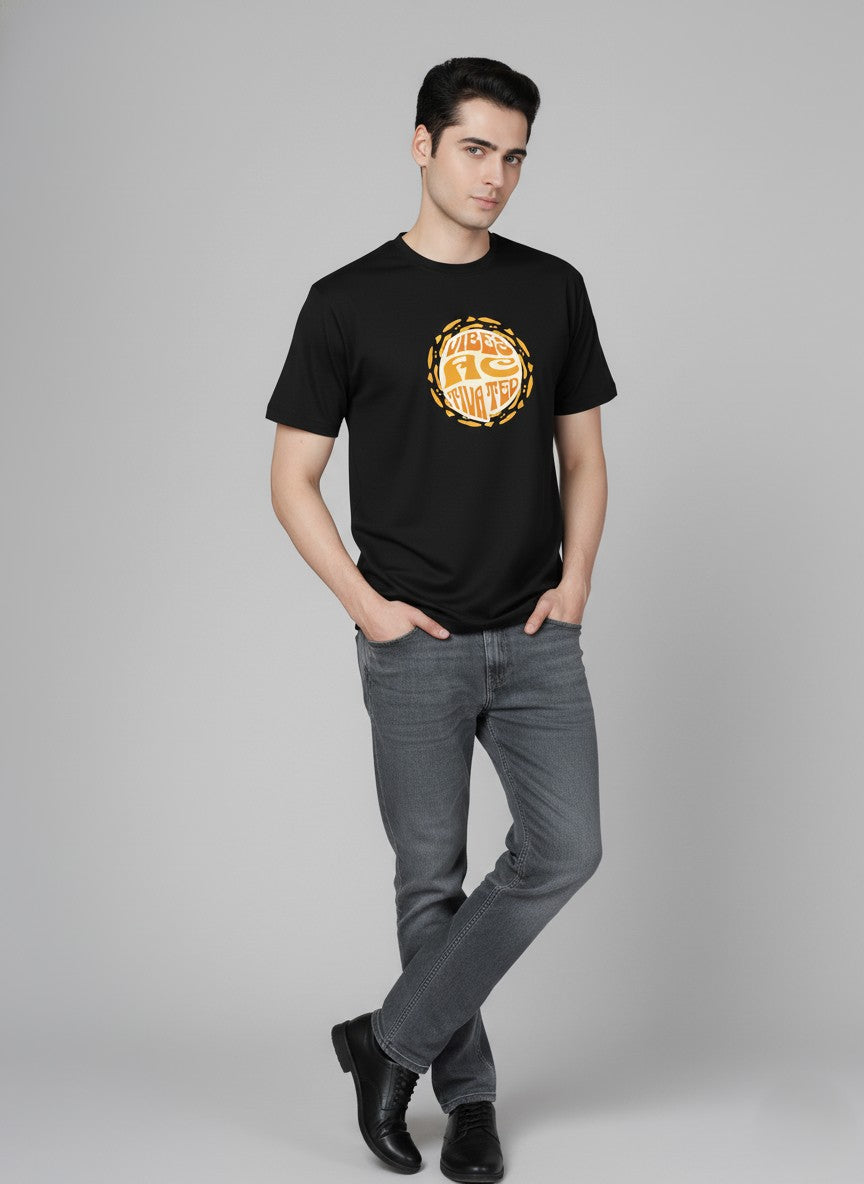 Men’s Outlaws Regular Printed T-Shirt – 100% Cotton Casual Wear