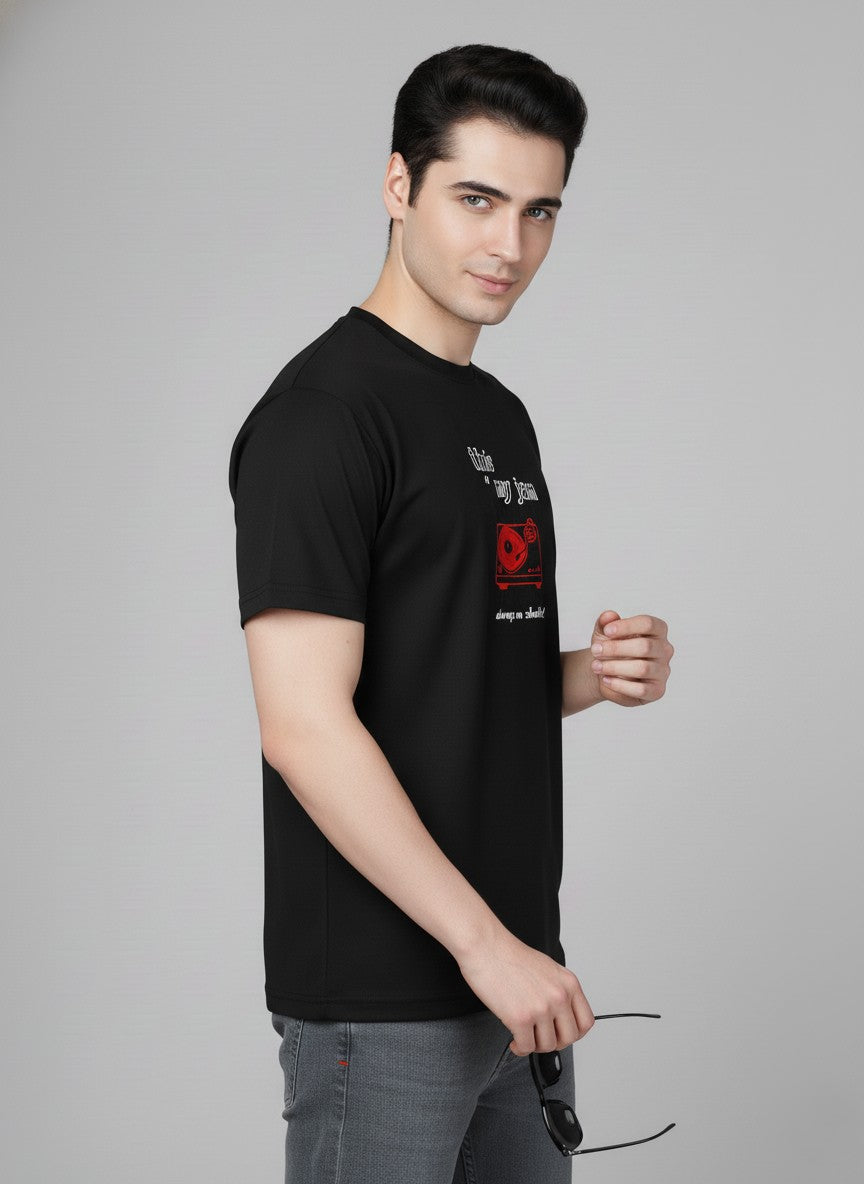 Men’s Outlaws Regular Printed T-Shirt – 100% Cotton Casual Wear