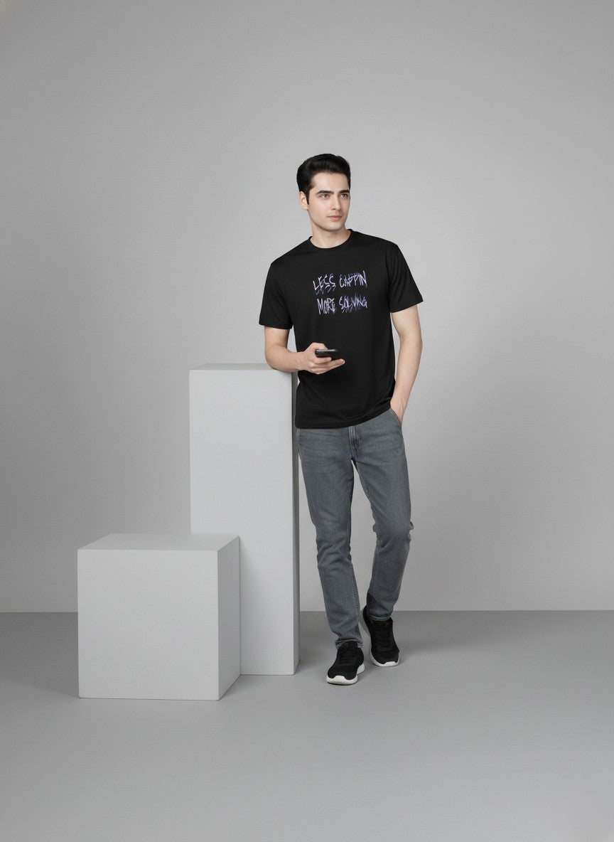 Men’s Outlaws Regular Printed T-Shirt – 100% Cotton Casual Wear