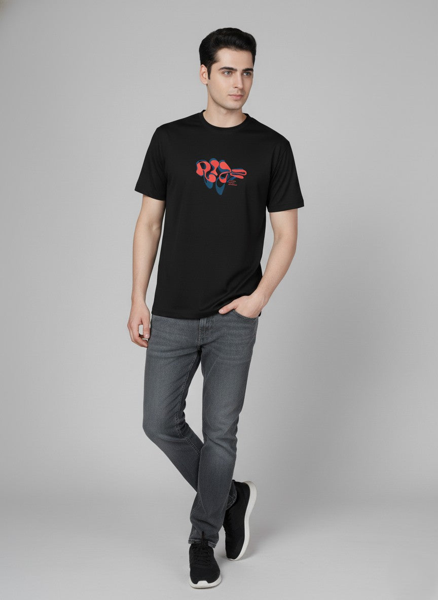 Men’s Outlaws Regular Printed T-Shirt – 100% Cotton Casual Wear