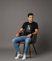 Men’s Outlaws Christmas Printed T-Shirt – 100% Cotton Festive Casual Wear