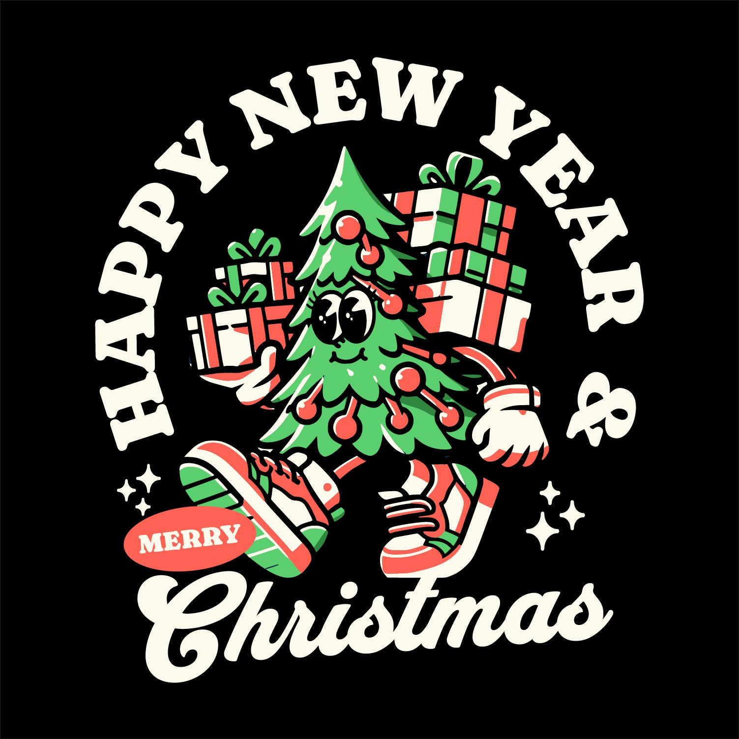 Men’s Outlaws Christmas Printed T-Shirt – 100% Cotton Festive Casual Wear