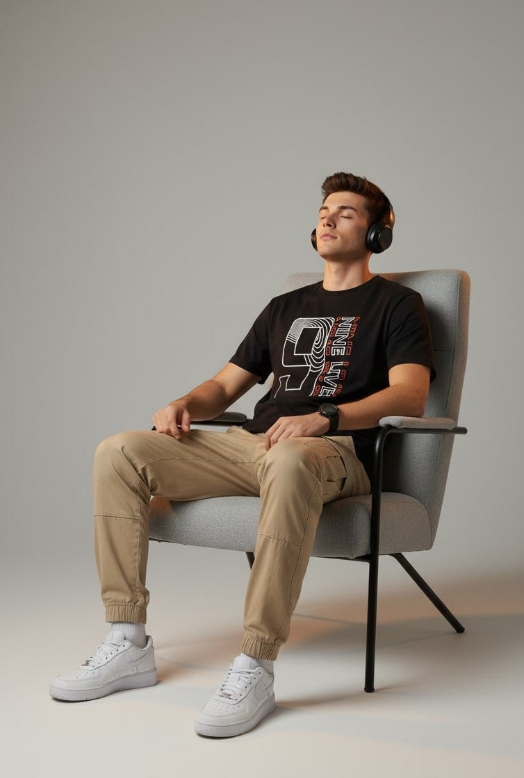 Men’s Outlaws Regular Printed T-Shirt – 100% Cotton Casual Wear