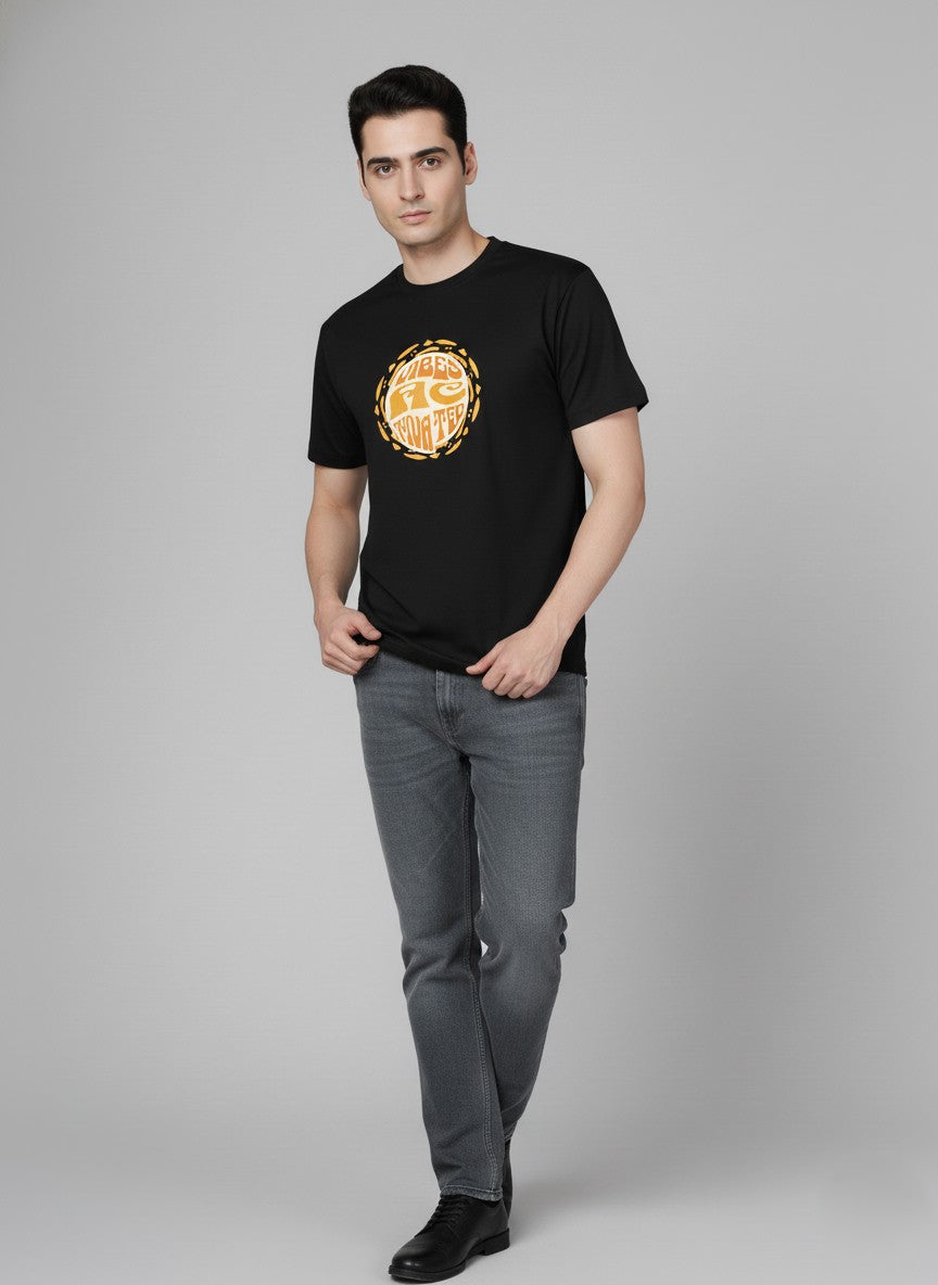 Men’s Outlaws Regular Printed T-Shirt – 100% Cotton Casual Wear