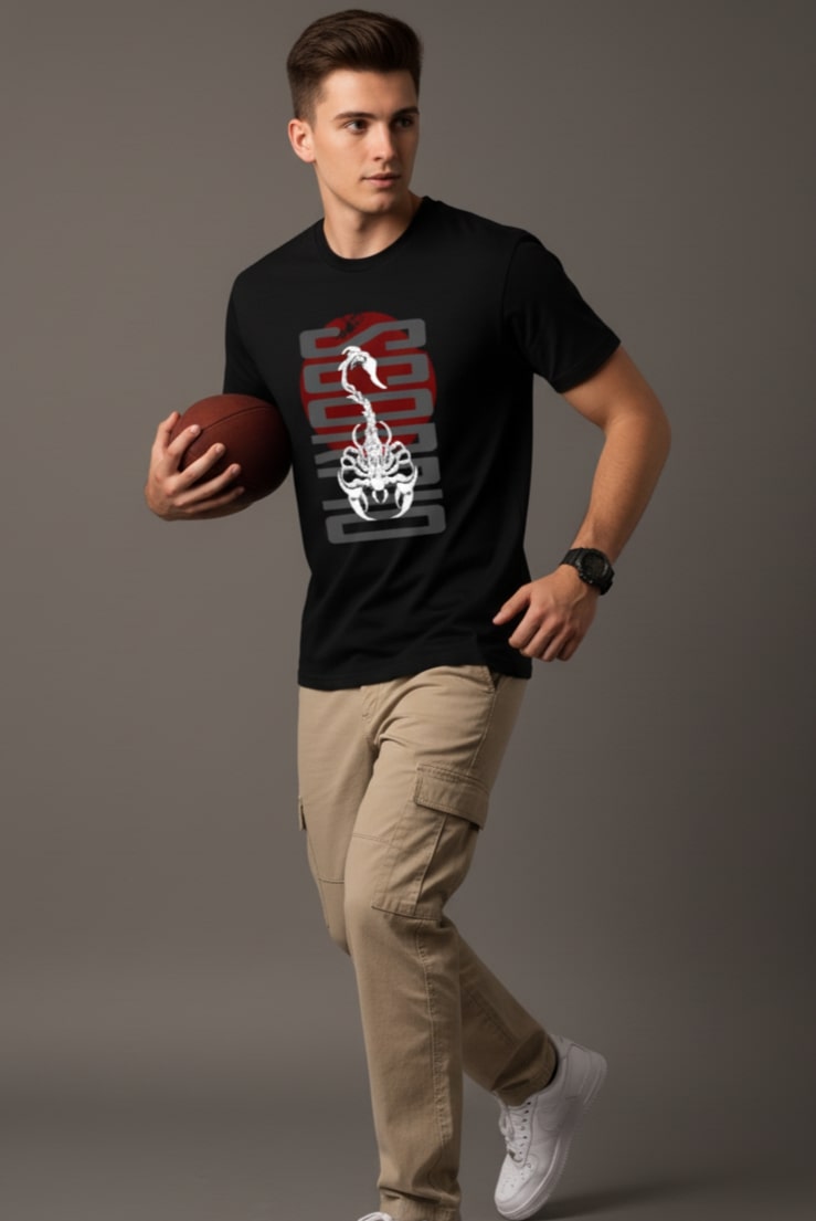 Men’s Outlaws Regular Printed T-Shirt – 100% Cotton Casual Wear