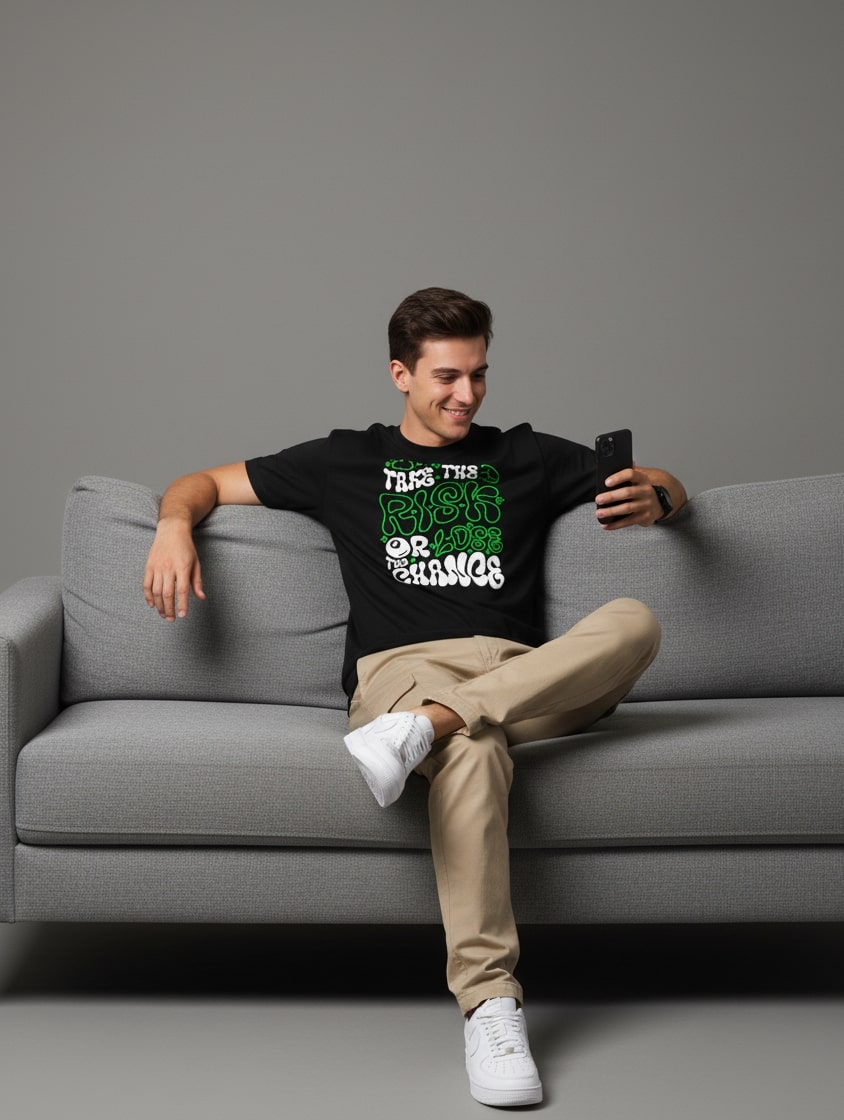 Men’s Outlaws Regular Printed T-Shirt – 100% Cotton Casual Wear