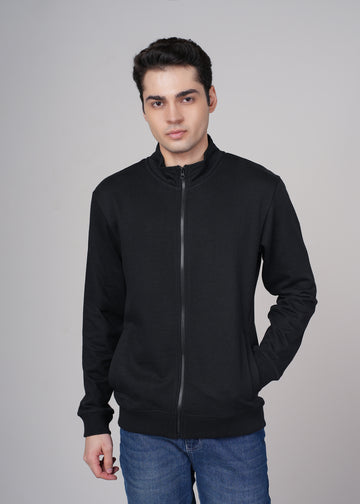 Outlaws Black Sweat Jacket for Men