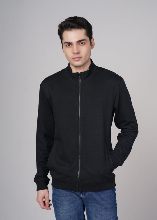 Outlaws Black Sweat Jacket for Men