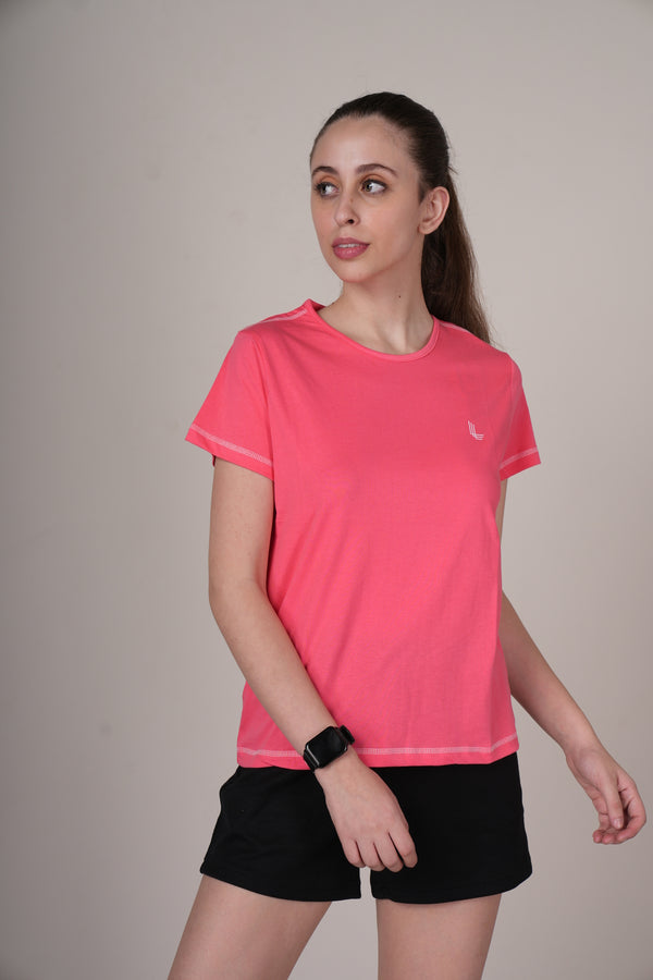 Solid Regular Fit Women’s Casual T-Shirt