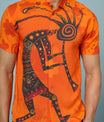 Men’s Tribal Art Print Rayon Shirt – Bold & Vibrant Casual Wear