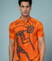 Men’s Tribal Art Print Rayon Shirt – Bold & Vibrant Casual Wear