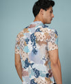Men’s Printed Rayon Shirt with Mandarin Collar – Soft & Stylish Casual Wear