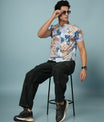 Men’s Printed Rayon Shirt with Mandarin Collar – Soft & Stylish Casual Wear