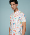 Men’s Abstract Print Rayon Shirt – Vibrant & Breezy Summer Style