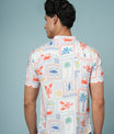 Men’s Abstract Print Rayon Shirt – Vibrant & Breezy Summer Style