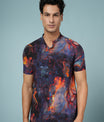 Men’s Abstract Printed Rayon Shirt – Soft & Stylish Party Wear