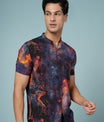 Men’s Abstract Printed Rayon Shirt – Soft & Stylish Party Wear