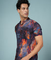 Men’s Abstract Printed Rayon Shirt – Soft & Stylish Party Wear