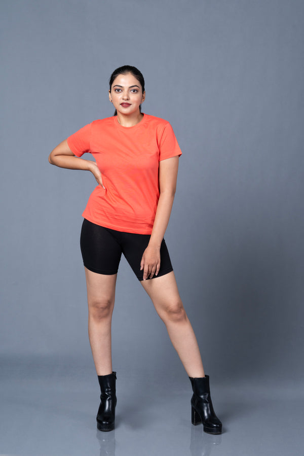 Solid Regular Fit Women’s Casual T-Shirt