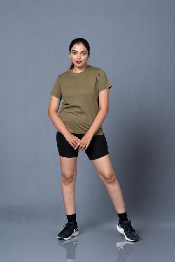 Solid Regular Fit Women’s Casual T-Shirt