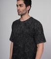 Outlaws Acid Wash Black T-Shirt for Men