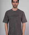 Outlaws Acid Wash Grey T-Shirt for Men