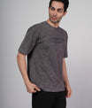 Outlaws Acid Wash Grey T-Shirt for Men